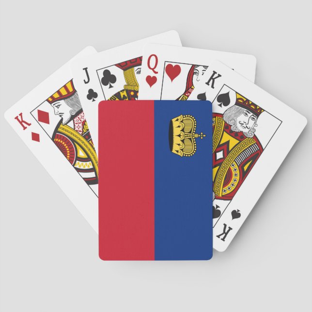 Jeu De Cartes Drapeau du Liechtenstein (dos)