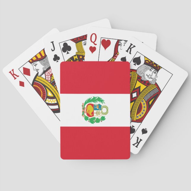 Jeu De Cartes Drapeau du Pérou (dos)