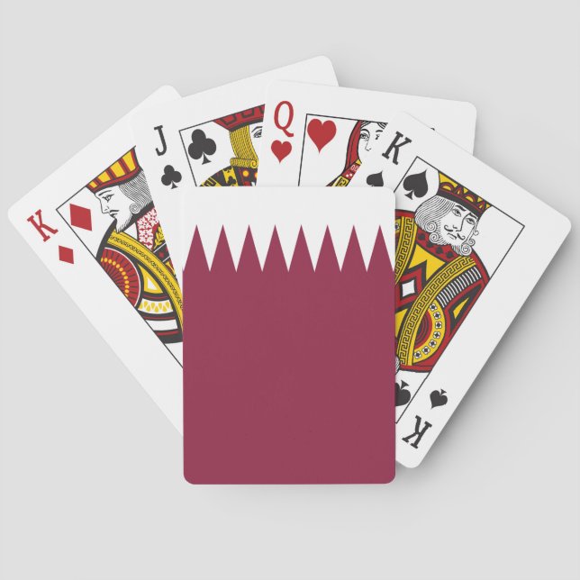 Jeu De Cartes Drapeau du Qatar (dos)