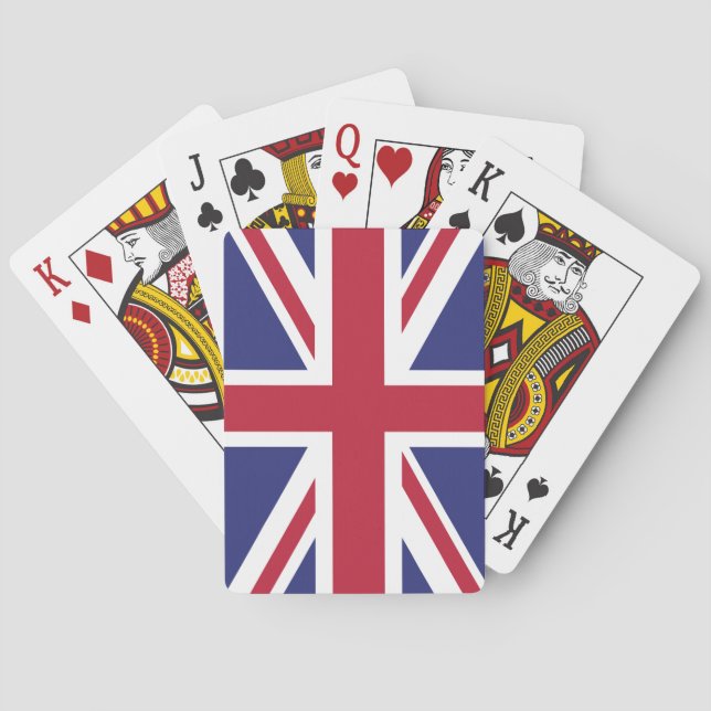 Jeu De Cartes Drapeau du Royaume-Uni patriotique (dos)