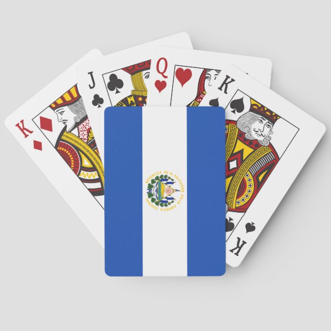 Jeu De Cartes Drapeau du Salvador (dos)