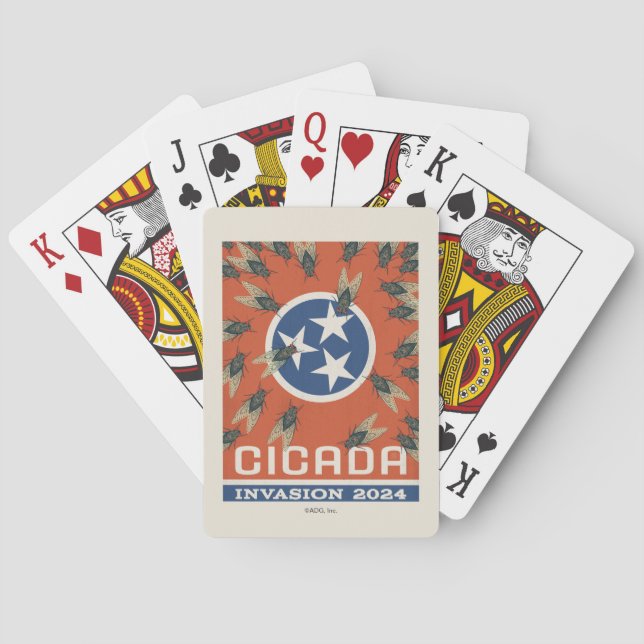 Jeu De Cartes Drapeau du Tennessee Invasion du Canada (dos)