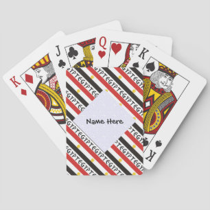 Jeu De Cartes Drapeau égyptien avec votre nom
