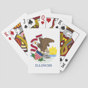 Jeu De Cartes Drapeau et phoque de l'Illinois