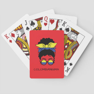 Jeu De Cartes Drapeau féminin colombien CUTE COLOMBIANISIMA