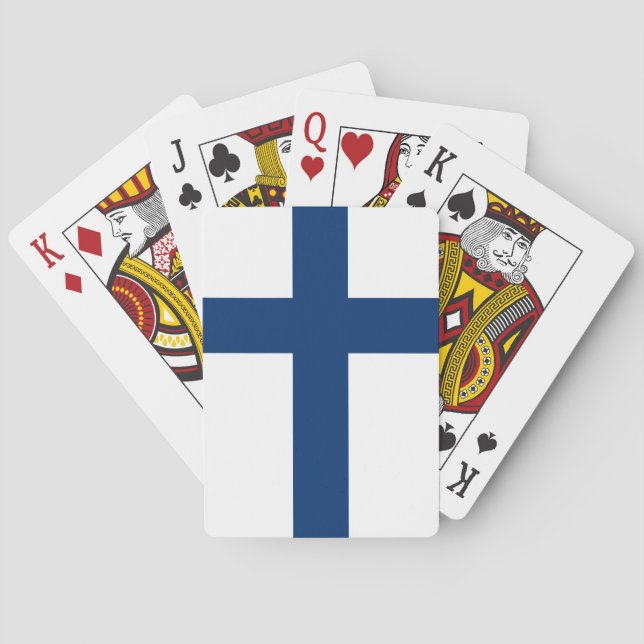 Jeu De Cartes Drapeau Finlande (dos)