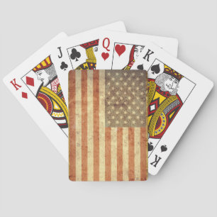 Jeu De Cartes Drapeau Grunge USA