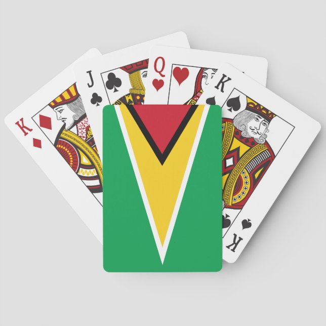 Jeu De Cartes Drapeau Guyana (dos)