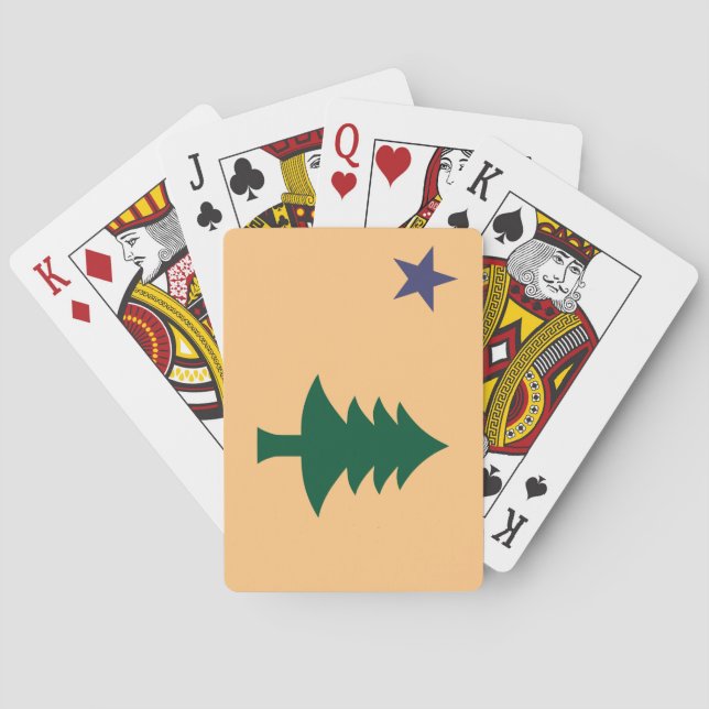 Jeu De Cartes Drapeau historique du Maine (1901-1909) (dos)
