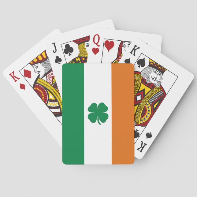 Jeu De Cartes Drapeau irlandais Patriotique Irlande Drapeau quat (dos)