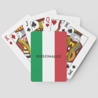 Drapeau italien Italie coutume de jouer cartes
