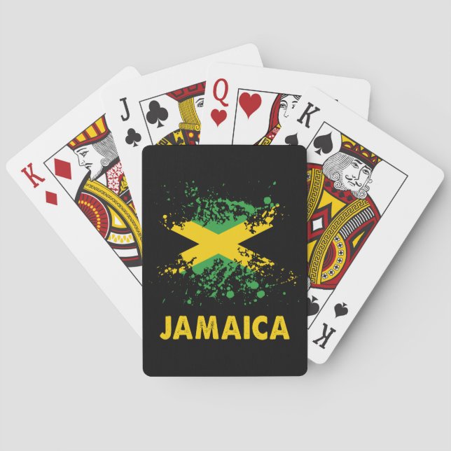 Jeu De Cartes Drapeau jamaïcain Retro (dos)