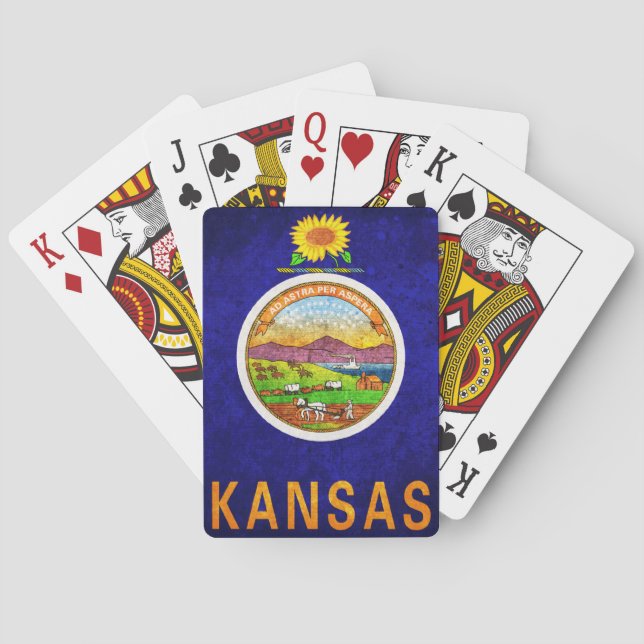 Jeu De Cartes Drapeau Kansas Jouer des cartes (dos)