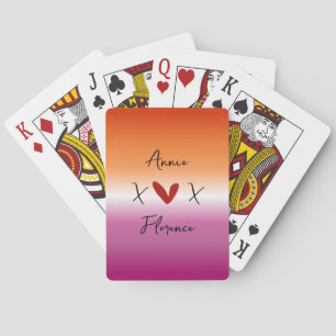 Jeu De Cartes Drapeau lesbien X Love X Sunset