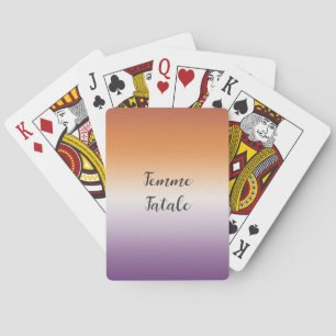 Jeu De Cartes Drapeau lesbienne de fierté subtile