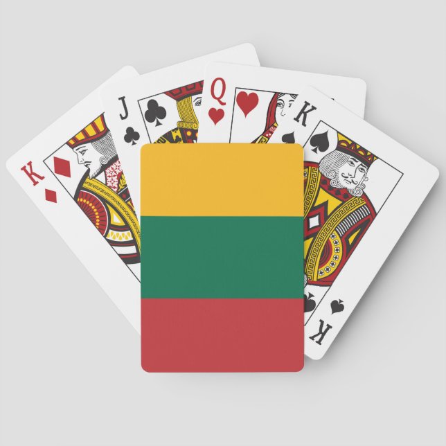 Jeu De Cartes Drapeau Lituanie (dos)