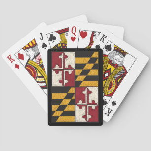 Jeu De Cartes Drapeau Maryland en état de détresse Jouer des car