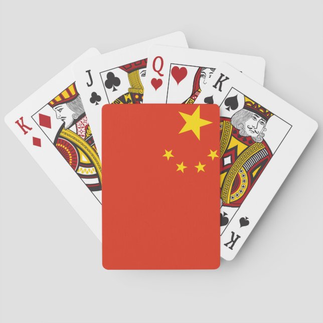 Jeu De Cartes Drapeau mondial national de la République populair (dos)