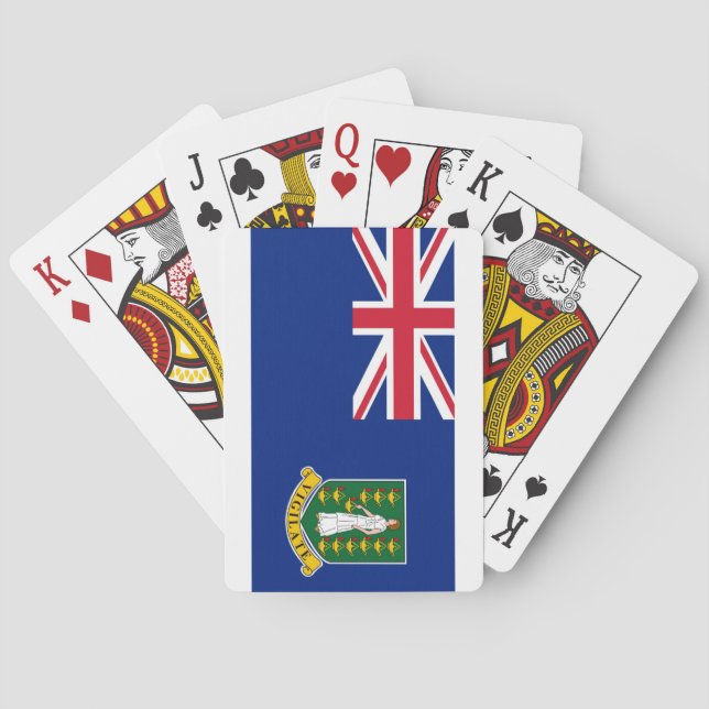 Jeu De Cartes Drapeau national du monde des Îles Vierges (dos)