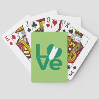 Jeu De Cartes Drapeau nigérian coeur LOVE vert