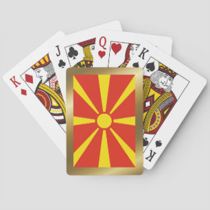Jeu De Cartes Drapeau Nord-Macédoine Jouer des cartes