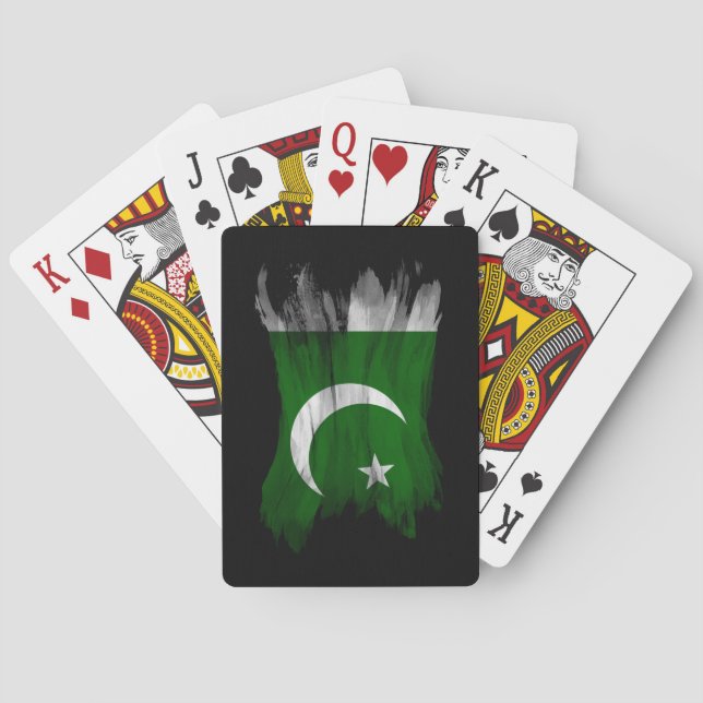 Jeu De Cartes Drapeau pakistanais bracelet, drapeau national (dos)