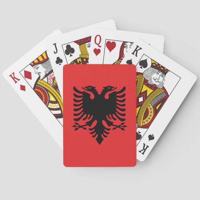 Jeu De Cartes Drapeau patriotique albanais (dos)