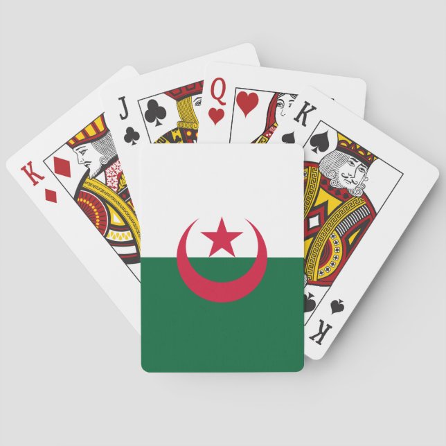 Jeu De Cartes Drapeau patriotique algérien (dos)