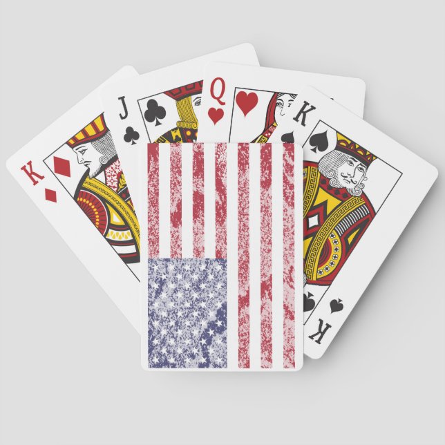 Jeu De Cartes Drapeau patriotique américain (dos)
