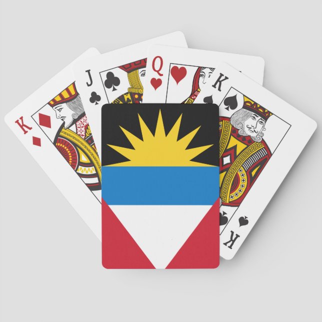 Jeu De Cartes Drapeau patriotique d'Antigua-et-Barbuda (dos)