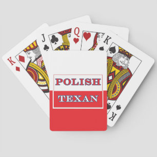 Jeu De Cartes Drapeau polonais de la Pologne texane