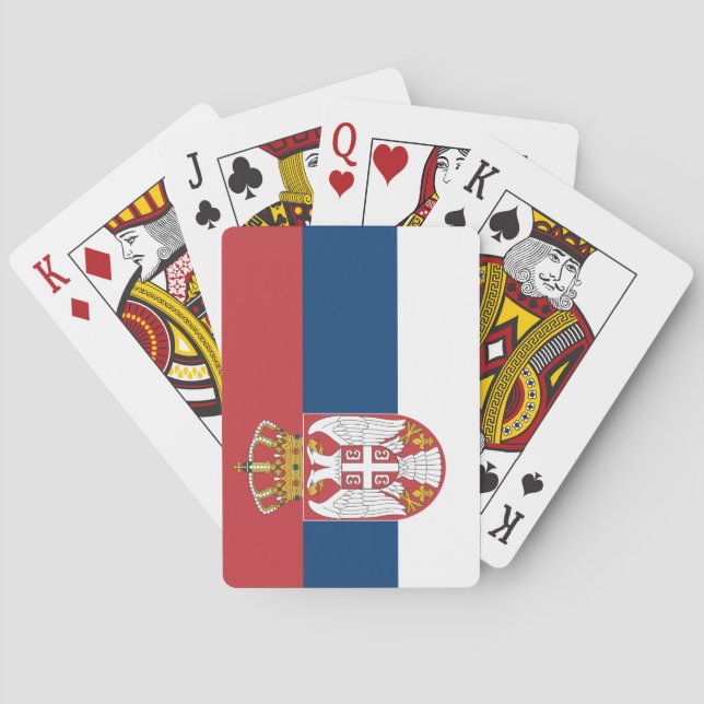 Jeu De Cartes Drapeau serbe (dos)