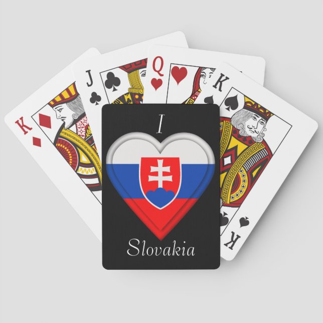 Jeu De Cartes Drapeau slovaque de la Slovaquie (dos)