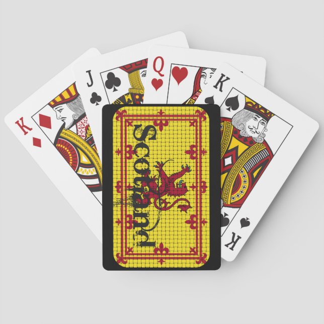 Jeu De Cartes Drapeau standard écossais (dos)