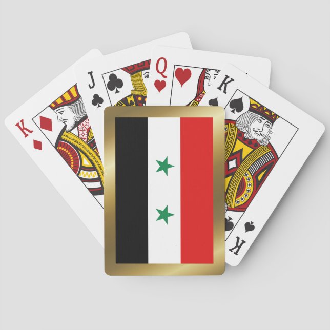 Jeu De Cartes Drapeau Syrie Jouer des cartes (dos)