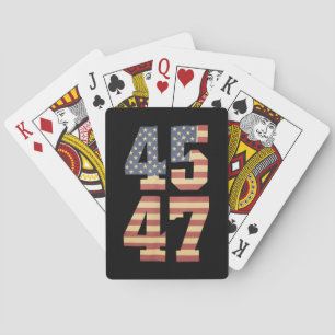 Jeu De Cartes Drapeau Trump 45 47 Vintage Amérique États-Unis