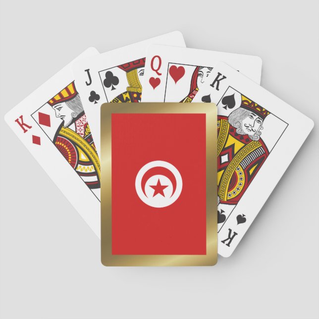 Jeu De Cartes Drapeau Tunisie Jouer aux cartes (dos)