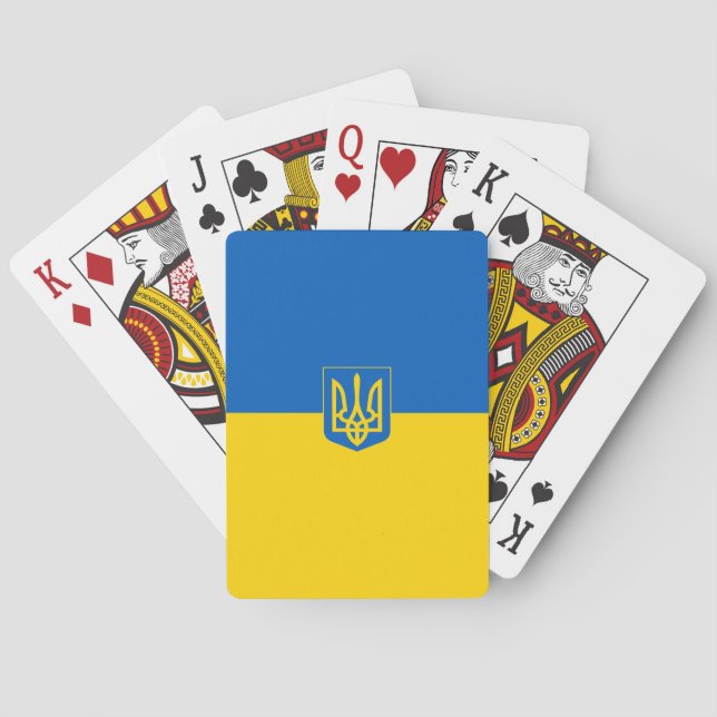 Jeu De Cartes Drapeau ukrainien Armoiries (dos)