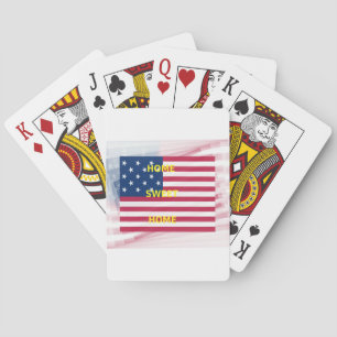 Jeu De Cartes Drapeau USA "Home Sweet Home" Art Imprimer