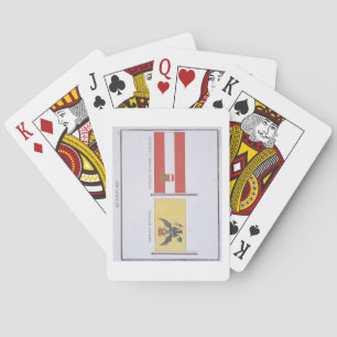 Jeu De Cartes drapeaux autrichiens, tiré d'un livre français de 