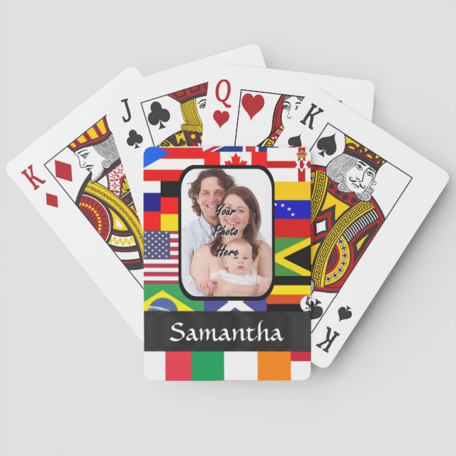 Jeu De Cartes Drapeaux personnalisés du monde (dos)