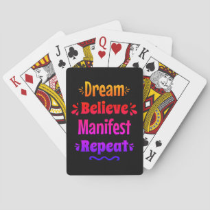 Jeu De Cartes Dream Beliest Manifest Repeat - Inspirational