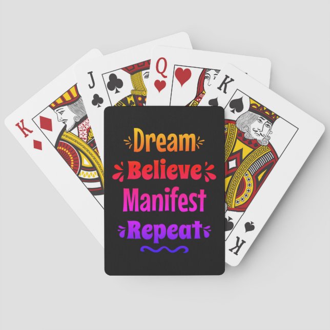 Jeu De Cartes Dream Beliest Manifest Repeat - Inspirational (dos)