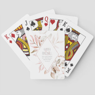 Jeu De Cartes Dreamy Foliage Mariage Blush Pink ID817