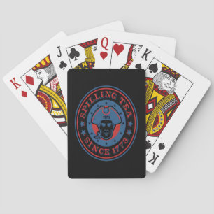 Jeu De Cartes Drôle 4 juillet Thé Colonial Déversé Depuis 1773