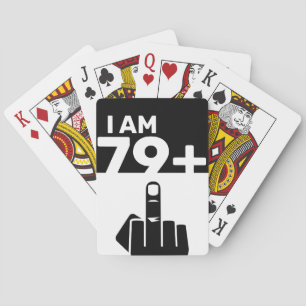 Jeu De Cartes Drôle 80e cadeau d'anniversaire, 79 Plus un