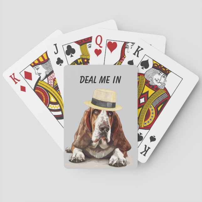 Jeu De Cartes Drôle Basset Hound Me traite dans (dos)