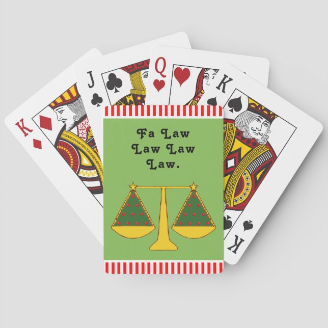 Jeu De Cartes Drôle cadeau de vacances de l'avocat (dos)