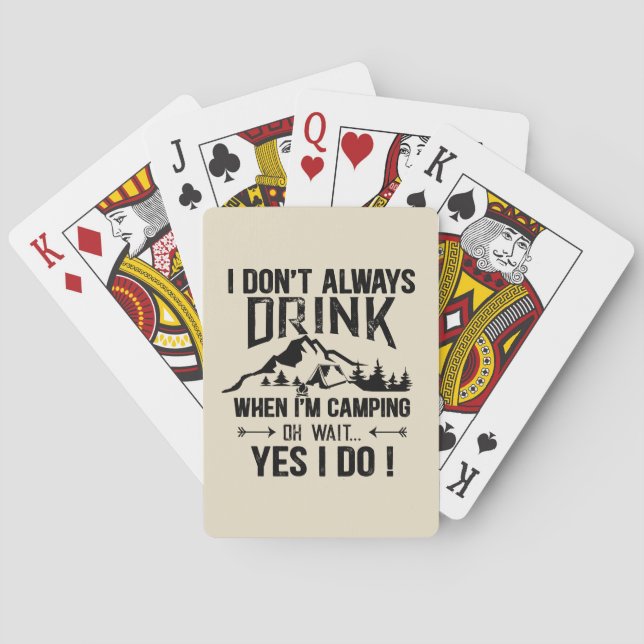 Jeu De Cartes Drôle camper et boire des paroles (dos)