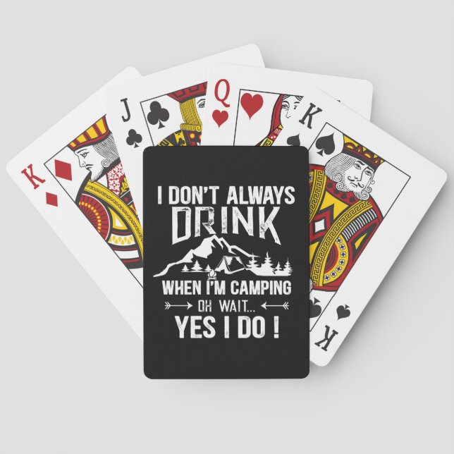 Jeu De Cartes Drôle camper et boire des paroles (dos)